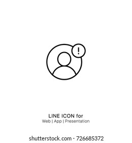Icon user attention graphic design single icon vector