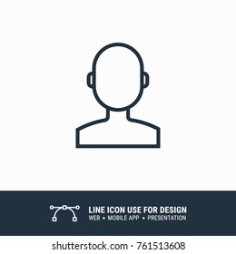 Icon user avatar graphic design single icon vector illustration