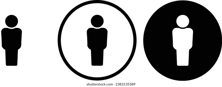 icon user black outline for web site design 
and mobile dark mode apps 
Vector illustration on a white background