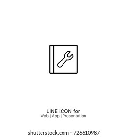 Icon User guide manual book graphic design single icon vector