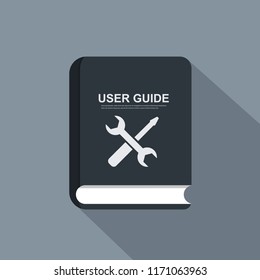 Icon user guide vector flat icon. Concept of User Manual.