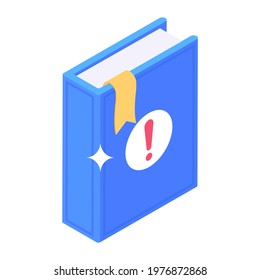 An icon of user handbook in isometric design