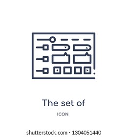 the icon from user interface outline collection. Thin line the icon isolated on white background.