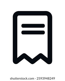 Icon user interface receipt illustration