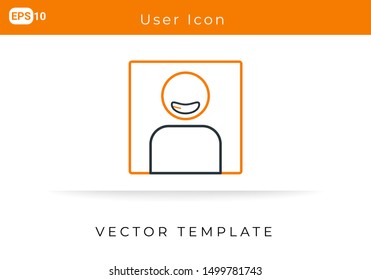 Icon User, Profile For Website, Infographic Element. Vector Illustration