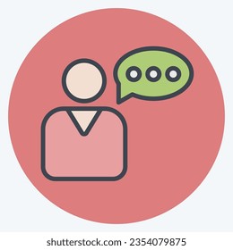 Icon User Story. related to Business Analysis symbol. color mate style simple design editable. simple illustration