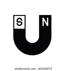 icon U-shaped magnets, vector.