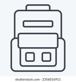 Icon Utility Bags. related to Camping symbol. line style. simple design editable. simple illustration