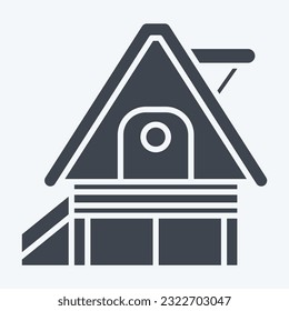 Icon Vacation Home. related to Accommodations symbol. glyph style. simple design editable. simple illustration