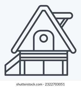 Icon Vacation Home. related to Accommodations symbol. line style. simple design editable. simple illustration