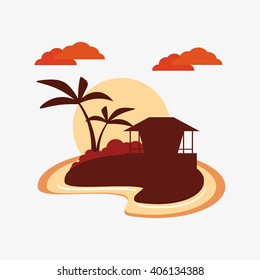 Icon of vacations design, vector illustration