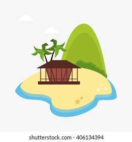 Icon of vacations design, vector illustration