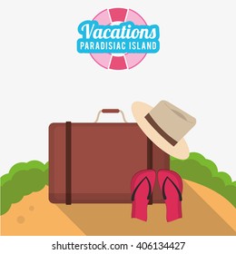 Icon of vacations design, vector illustration