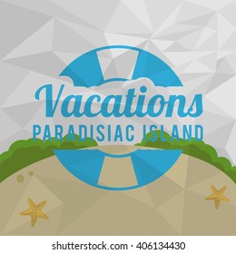 Icon of vacations design, vector illustration