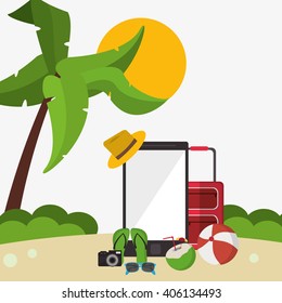 Icon of vacations design, vector illustration