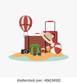 Icon of vacations design, vector illustration