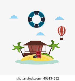 Icon of vacations design, vector illustration