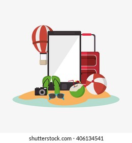 Icon of vacations design, vector illustration