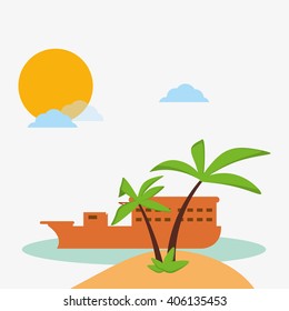 Icon of vacations design, vector illustration