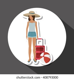 Icon of vacations design, vector illustration