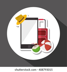 Icon of vacations design, vector illustration