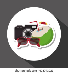 Icon of vacations design, vector illustration