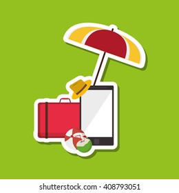 Icon of vacations design, vector illustration