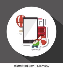Icon of vacations design, vector illustration