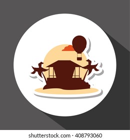 Icon of vacations design, vector illustration