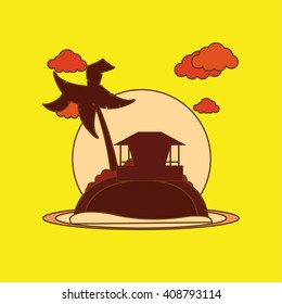 Icon of vacations design, vector illustration