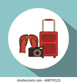 Icon of vacations design, vector illustration