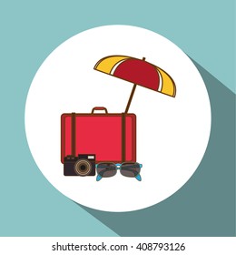 Icon of vacations design, vector illustration