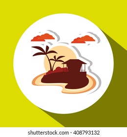 Icon of vacations design, vector illustration