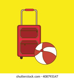 Icon of vacations design, vector illustration