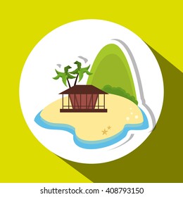Icon of vacations design, vector illustration