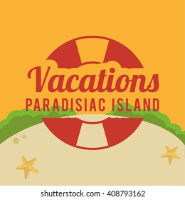 Icon of vacations design, vector illustration