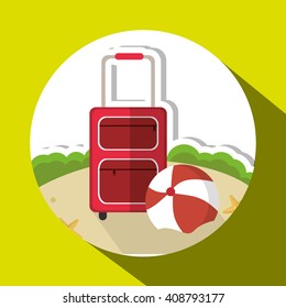 Icon of vacations design, vector illustration