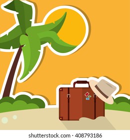 Icon of vacations design, vector illustration