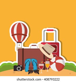 Icon of vacations design, vector illustration