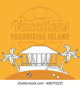 Icon of vacations design, vector illustration