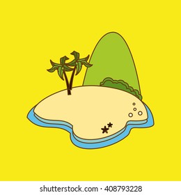 Icon of vacations design, vector illustration