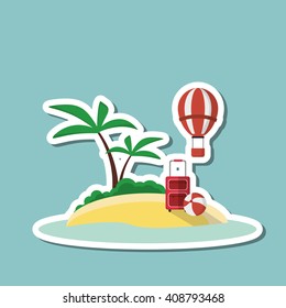 Icon of vacations design, vector illustration