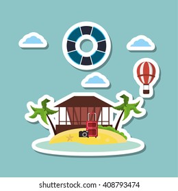 Icon of vacations design, vector illustration