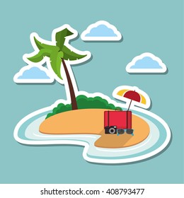 Icon of vacations design, vector illustration