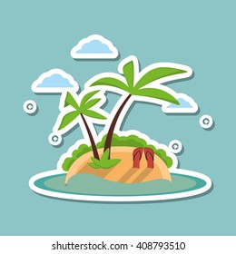 Icon of vacations design, vector illustration
