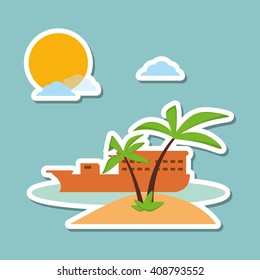 Icon of vacations design, vector illustration