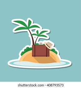 Icon of vacations design, vector illustration