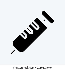 Icon Vaccination. suitable for education symbol. glyph style. simple design editable. design template vector. simple illustration