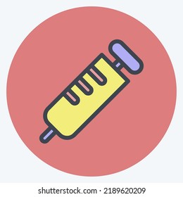 Icon Vaccination. suitable for education symbol. color mate style. simple design editable. design template vector. simple illustration