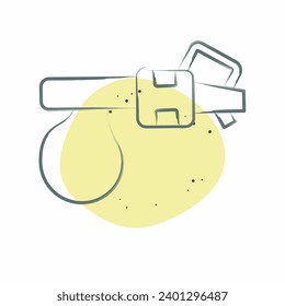Icon Vacuum Blower. related to Construction symbol. Color Spot Style. simple design editable. simple illustration